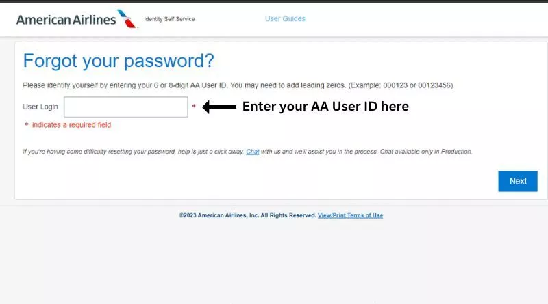 MyEnvoyAir Password reset process