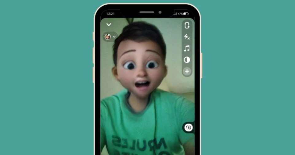 How to Send a Snap with The Cartoon Face Lens